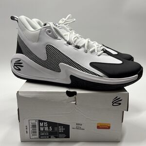 NIB Men’s Size 15 Under Armour Curry 3z 25 White / Black Basketball Shoes $85